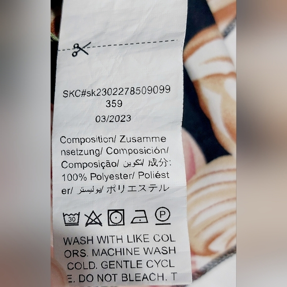 SHEIN Young Girls' Floral Pattern Splice Mesh Romper Dress With Spaghetti Straps - Picture 9 of 9